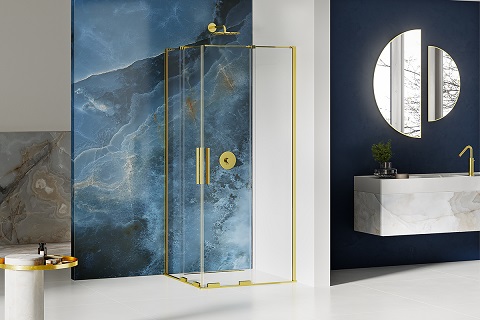 Kabina prysznicowa Smart Light Gold - złota kabina prysznicowa