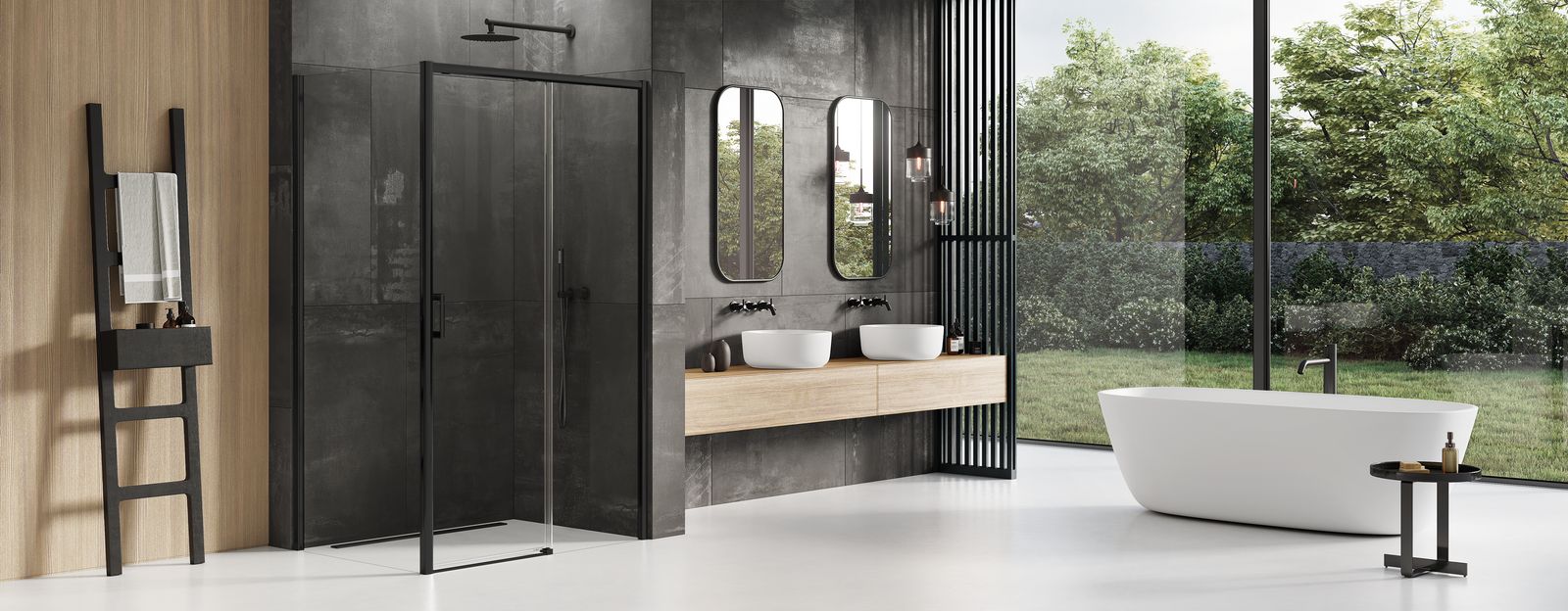 Stylowa kabina czarna Prime Black