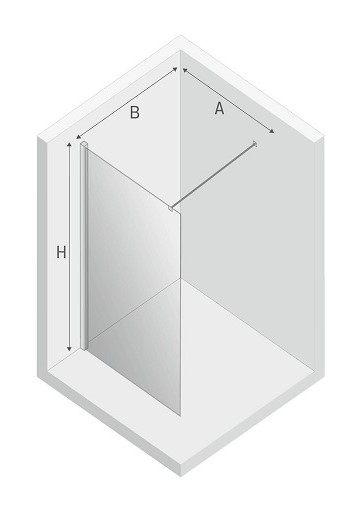 kabina prysznicowa walk-in nesta 120x200 złota