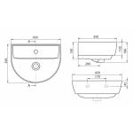 Umywalka Happy dla dzieci- rysunek