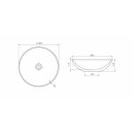 Umywalka Zero Cerastyle - wymiary