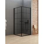 Kabina New Soleo Black New Trendy 90x90 kwadratowa drzwi podwójne uchylne  D-0285A/D-285A