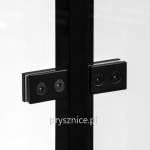 Składany parawan na wannę Superia Black