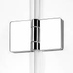 Zawias w kabinie Superia ze składanymi drzwiami.