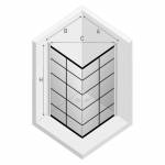 Rysunek techniczny kabiny New Soleo Black D-0285A/D-285A