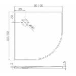 Rysunek brodzik półokrągły Nex