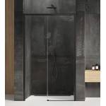 Drzwi prysznicowe wnękowe 100cm z czarnym wykończeniem.