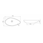 Umywalka Olive rysunek techniczny