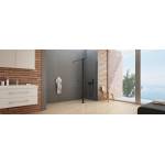 czarna kabina prysznicowa walk-in 90x34x195