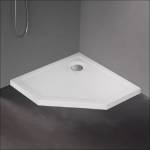 Matowy brodzik prysznicowy biały 90x90x4,5