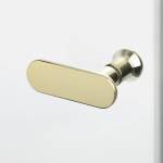 Elegancki uchwyt złoty połysk w drzwiach prysznicowych New Soleo Light Gold