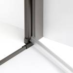 Elegancka kabina prysznicowa New Soleo Gunmetal Brushed - listwa progowa