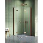 Stylowa kabina prysznicowa New Soleo Copper Brushed z drzwiami składanymi - miedziane wykończenie