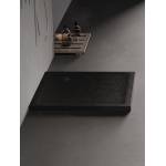 Stylowy czarny niski brodzik prysznicowy Mild Stone