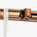 Górny system jezdny - drzwi prysznicowe Prime miedź szczotkowana