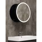 Lustro Moon Black z czarna ramą wysuwane