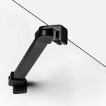 Elegancki czarny wspornik Nesta Black