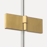 Zawias łamany w ściance walk-in składanej New Soleo Gold Brushed