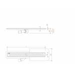 Rysunek techniczny odpływ liniowy 80cm