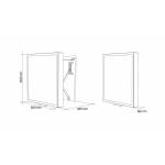 kwadratowe lustro wysuwane mechanizm com 60