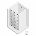 czarne drzwi prysznicowe wnękowe 90 cm new trendy