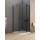 Kabina prostokątna New Soleo Black z drzwiami uchylnymi i ścianką stałą