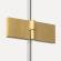 Zawias łamany w ściance walk-in składanej New Soleo Gold Brushed